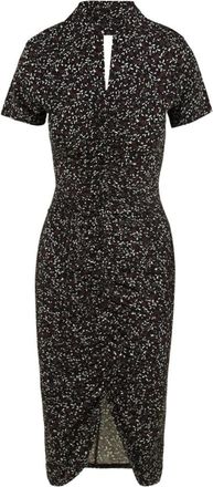 Mar De Margaritas Midi Jurk met Halve Mouwen en Druppelhals - Dames - Casual kleedjes - Veelkleurig - XS - Kleedjes