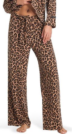 Savage x Fenty Softcore Modal Blend Sleep Pants in Toffee Tan On The Prowl Print at Nordstrom, Size X-Large