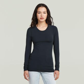G-Star 2nd Skin Longsleeve T-Shirt - Donkerblauw - Dames