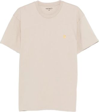 Carhartt Work in Progress logo-embroidered T-shirt - men - Cotton - M - Neutrals