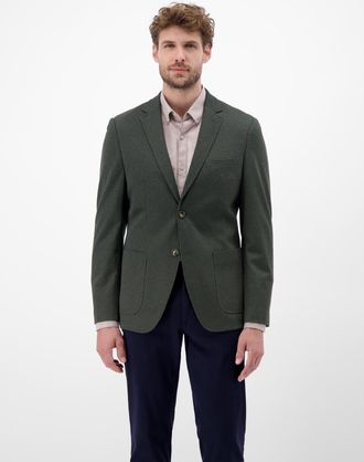 Lerros Jerseysakko LERROS Sakko mit Hahnentrittmuster, Herren, Gr. 50, nordic olive, 72% Polyester, 22% Viskose, 6% Elasthan, Sakkos Jerseysakko