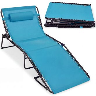 Best Choice Products Extra Wide Patio Chaise Lounge Chair, Portable Folding Recliner w/ 8 Positions