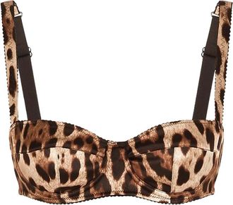 Dolce & Gabbana Silk Satin Balconette Beha - Dames - BHs - Veelkleurig - 70B EU - Satijn - Ondergoed