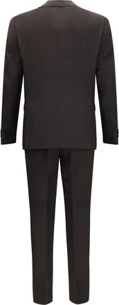 HUGO BOSS Mens Virgin Wool Suit Dark Brown Merino Ovis Aries Suits