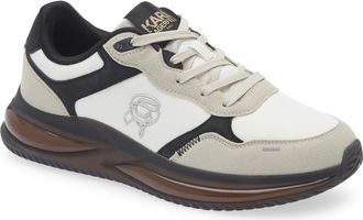 Karl Lagerfeld Mixed Media Outline Sneaker in Tan at Nordstrom Rack, Size 10.5