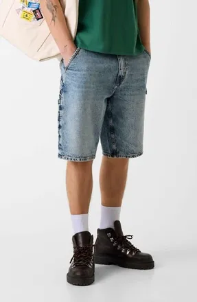 Guess Carpenter Denim Shorts in Gj Hysteric Medium Wash at Nordstrom, Size 29