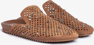 Pedro Garcia Slide clog suede brown | Braidy | Fall-winter 26 |
