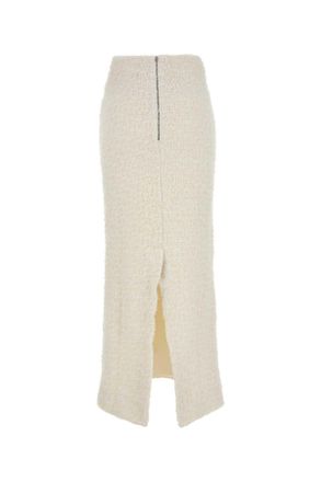 Balenciaga Witte Stretch Boucl&eacute; Rok