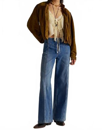 Free People Libre Wide Leg Jeans In Goodie Goodie
