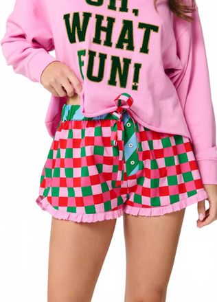 Shiraleah Checkered Boxer Shorts In Multi
