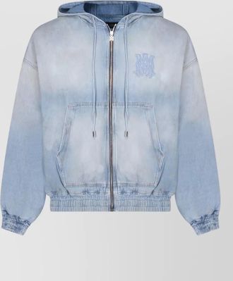 Amiri hooded jacket elastic cuffs hem pockets