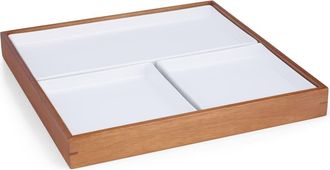 Nambé Duets Bento Box Serving Tray in White at Nordstrom