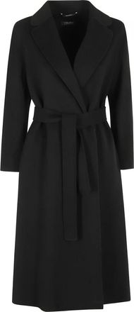 Max Mara Jassen, Dames, Zwart, 2Xs, Wol, Esturia Jas