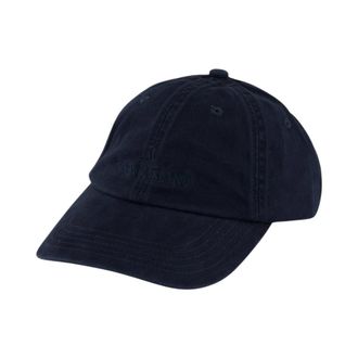 Stone Island Hats & Caps, male, Blue, ONE SIZE, Navy Blue Brushed Cotton Baseball Cap