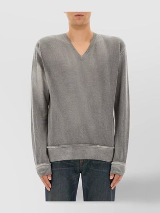 Our Legacy merino wool ribbed v-neck jumper