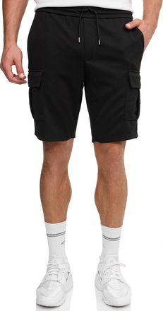 Indicode Shorts INDICODE INNello cargo shorts, Herren, Gr. XXL, N-Gr, schwarz, Web, Obermaterial: 95% Polyester, 5% Elasthan, bedruckt, regular fit kniefrei, H