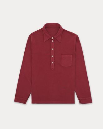 Fortela Grayson Long Sleeve Polo in Purple at Nordstrom, Size X-Large Eu