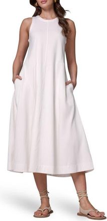 DKNY Sleeveless Cotton Jersey Maxi Dress in Cream at Nordstrom, Size X-Small