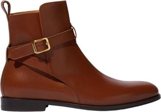 Scarosso Lara Jodhpur Cognac Laarzen - Dames - Enkellaarsjes - Bruin - 38 EU - Leer - Schoenen