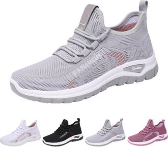 Generic Trainers Womens White Trainers Womens Slip On Walking Shoes Breathable Sports Shoes Non-Slip Jogging Shoes Lightweight Running Shoes Elegant Low Shoes