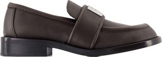 Acne Studios Womens Moccasin Brown Leather