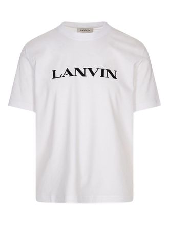 Lanvin Crew Neck White Cotton T-Shirt