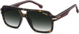Carrera CA 377 Vierkante Zonnebril met Dubbele Brug - Heren - Zonnebrillen - Bruin - 56 MM - Accessoires