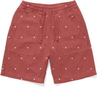 Service Works Polka Dot Cotton Poplin Drawstring Chef Shorts in Clay at Nordstrom, Size Xx-Large
