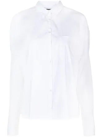 Kristensen Du Nord long-sleeve stretch-cotton shirt - women - Cotton/Elastane - 2 - White