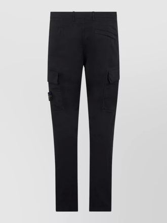 Stone Island straight leg cotton cargo trousers