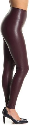 Commando Control Top Faux Leather Leggings in Mulberry at Nordstrom, Size X-Large