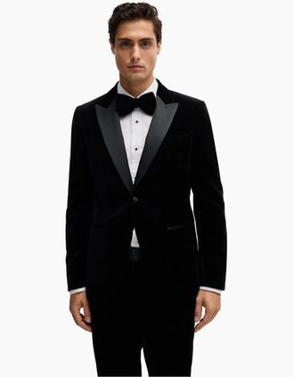 HUGO BOSS Mens Hbb Hutson Tuxedo Jacket - Black - Size: 38/Regular