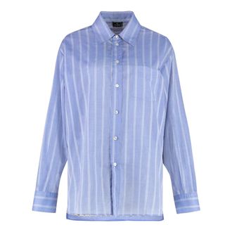 Etro Overhemden, Dames, Blauw, XS, Blouses & Shirts