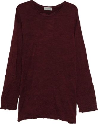 Yohji Yamamoto T-shirt met lange mouwen - Rood