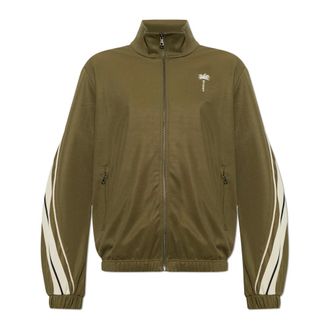 Palm Angels Sudadera con cremallera y cuello alto - Sweatshirts & Hoodies - Hombre - Verde - XL