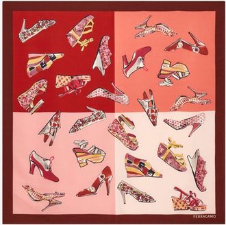 Ferragamo Silk Scarf Featuring Genio Print
