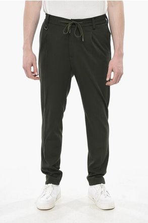 Paolo Pecora BRERA Viscose-Blend Trousers with Drawstring Waist size 48