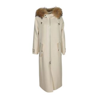 P.A.R.O.S.H. Parkas, female, Beige, XS, Cream Parka Coat