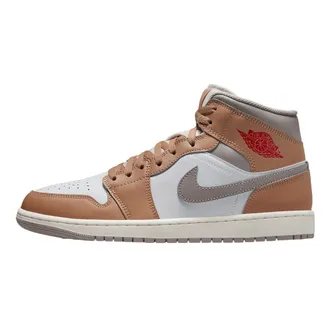 Nike Air Jordan 1 MID HEMP / Fire Red / White DQ8426-200 Mens