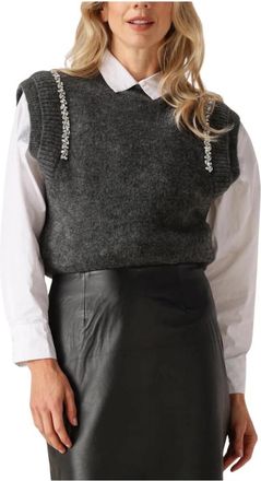 Copenhagen Muse Cmibra-Waistcoat - Dames - Ronde hals truien - Grijs - M - Truien & Vesten