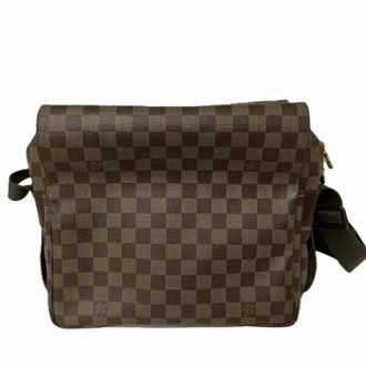 Louis Vuitton Pre-owned Cross Body Bags, male, Brown, Size: ONE SIZE Pre-owned Naviglio Damier Shoulder Bag