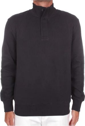 Herno Gebreid Sweatshirt - Heren - V-hals truien - Blauw - L - Katoen - Truien & Vesten