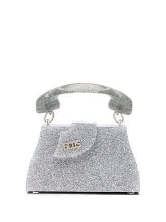 GCDS Call Me Comma mini bag - women - Acrylic/Acetate - OS - Silver