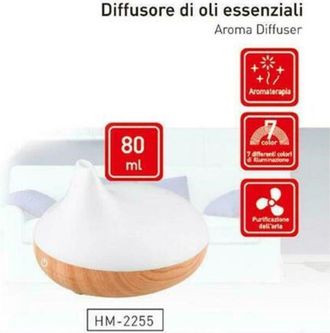 Trade Shop Trade Shop - Diffusore Di Aromi Oli Essenziali 80ml A Ultrasuoni Aromaterapia Usb Profumatore