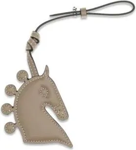 Max Mara Keyrings, female, Brown, Size: ONE SIZE Leather Unicorn Charm Keychain