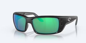 Costa Unisex Permit Polarized Sunglasses In Matte Black Frame Green Mirror Glass