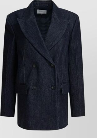 Sportmax cotton oversized double-breasted coat