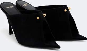 Balenciaga Midnight City studded suede mules