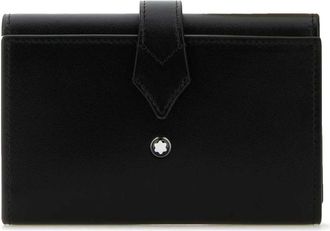 Montblanc Leren Portemonnee - Heren - Portefeuilles - Zwart - ONE Size - Leer - Accessoires
