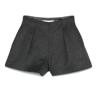 R&oacute;he Korte Broeken, Dames, Grijs, S, Wol, Antraciet Wol Mini Sculpturale Shorts